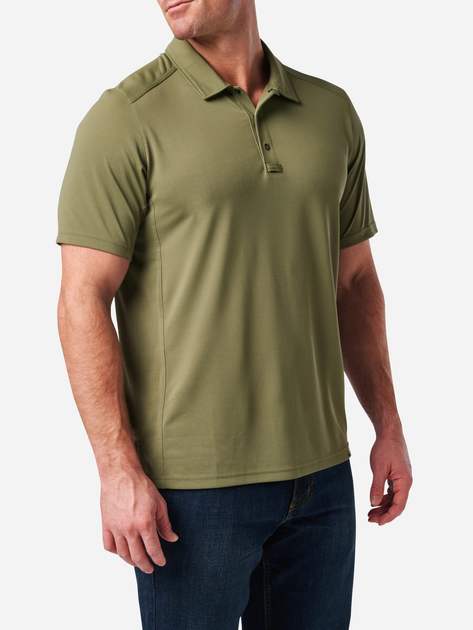 Тактическая футболка мужская 5.11 Tactical Paramount Chest Polo 41298-837 M [837] Tank Green (888579740745) - изображение 2