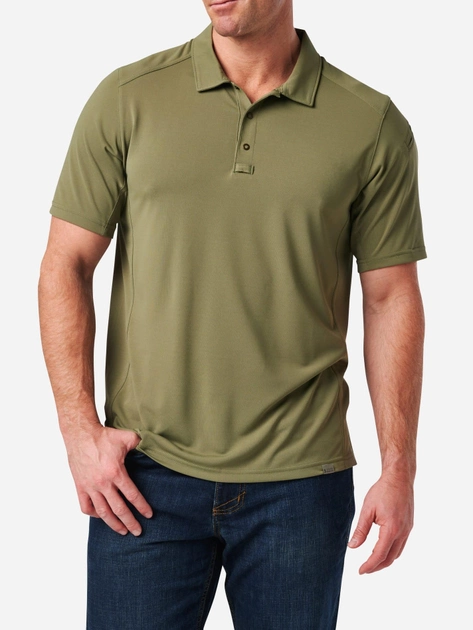 Тактическая футболка мужская 5.11 Tactical Paramount Chest Polo 41298-837 XL [837] Tank Green (888579740769) - изображение 1