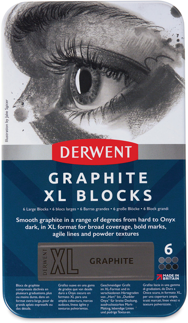 Набір графітових блоків Derwent Graphite XL Blocks 6 шт (5028252637046) - зображення 1