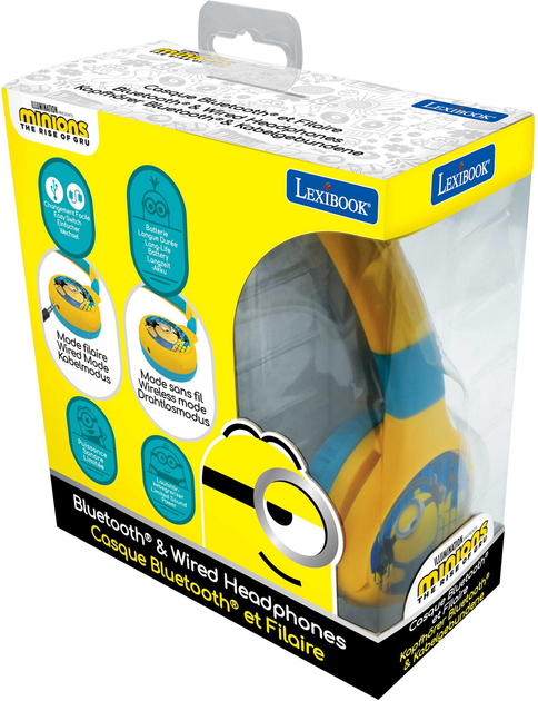 Słuchawki Lexibook 2-in-1 Minions Bluetooth Yellow-Blue (HPBT010DES) - obraz 4