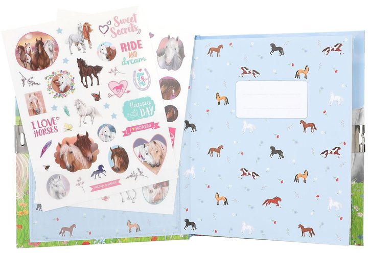 Щоденник Depesche Miss Melody Horses A5 Motif 1 із замком у формі серця (4010070677510) - зображення 6