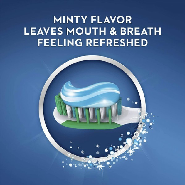 Відбілювальна зубна паста для відбілювання зубів Crest Baking soda and peroxide whitening 161 г м'ятна відбілювальні зубні пасти - зображення 8