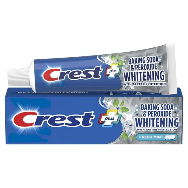 Відбілювальна зубна паста для відбілювання зубів Crest Baking soda and peroxide whitening 486 г м'ятна відбілювальні зубні пасти |Вигідна пропозиція 3 шт. - зображення 3