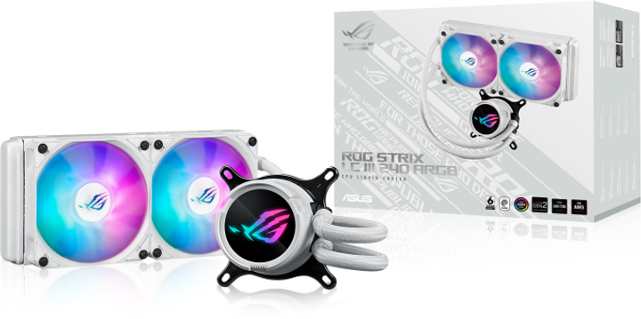 Chłodzenie wodne ASUS ROG Strix LC III 240 ARGB White (90RC00S2-M0UAY0) - obraz 8