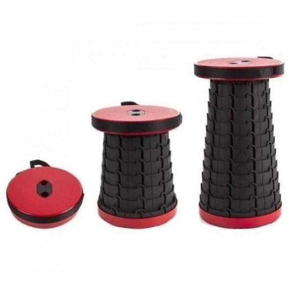 Складний табурет круглий пластиковий Кемпінг Telescopic stool туристичний стілець телескопічний - зображення 12