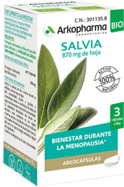 Suplement diety Arkopharma Szałwia 870 mg 45 kapsułek (3578836110950) - obraz 1