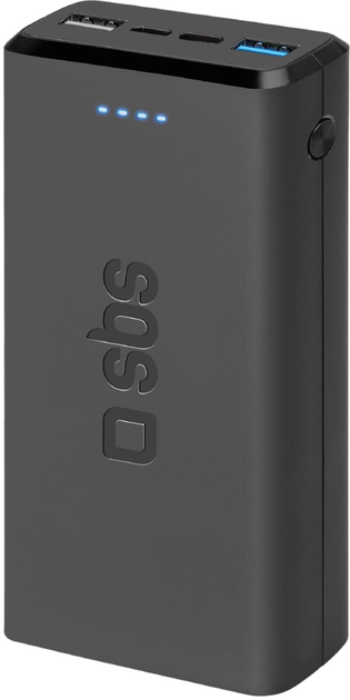 Powerbank SBS 20000 mAh Fast Charge 10W 2 USBs Czarny (TTBB20000FASTK) - obraz 1