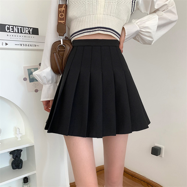 Юбка школьная в складку с шортами черная 6501 182 (XXL) от продавца ...