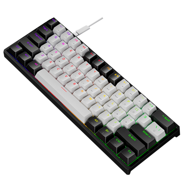 Механическая клавиатура Leaven К620 (61 клавиша, USB Type-C, Black ...