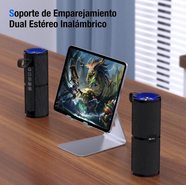Акустична система 1Hora BOC060 Bluetooth 5.3 2400mAh LED підсвічування - зображення 5