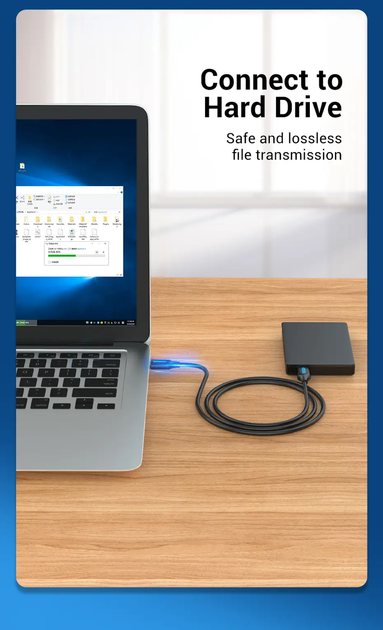 Кабель Vention USB type A 3.0 to USB type A 3.0 5 Гбіт/с 2A/5V 0.5 м Black (CONBD) - изображение 6