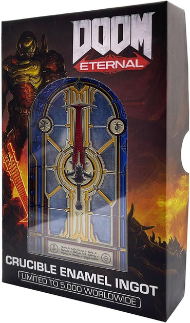 Figurka FantastiKo Doom Limited Edition Crucible Sword Stained Glass Window Ingot 10 cm (5060948292436) - obraz 1