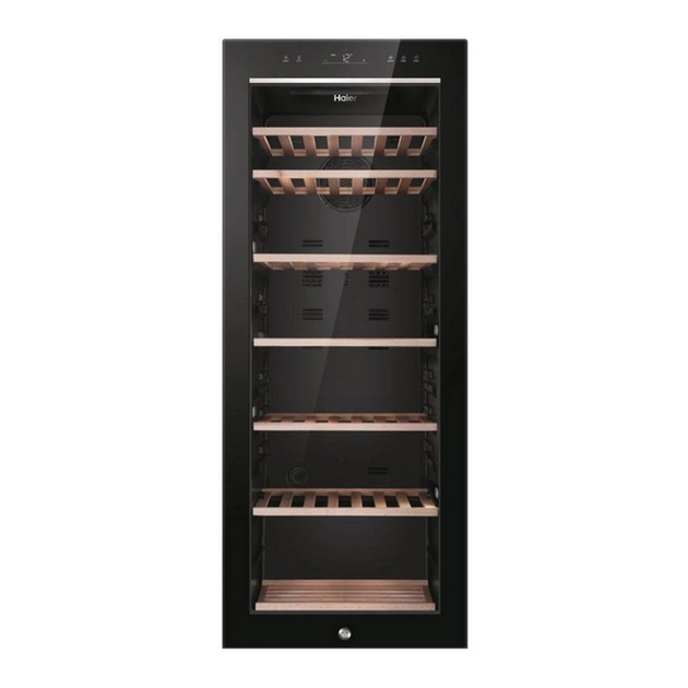 Холодильник Haier для вина, 127x49.7х58, мороз.отд.-198л, зон - 1, бут-84, ST, дисплей, черный - изображение 1