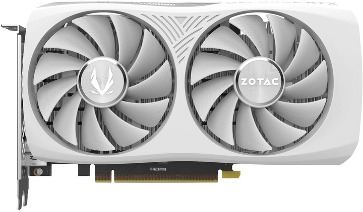 Видеокарта Zotac PCI-Ex GeForce RTX 4060 Twin Edge OC White Edition 8GB GDDR6 (128bit) (2490/17000) (HDMI, 3 x DisplayPort) (ZT-D40600Q-10M) - изображение 1