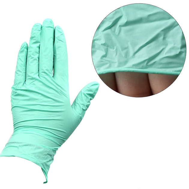 Перчатки UNEX нитриловые без талька мятный XS, 1 пара (0311914) - изображение 1