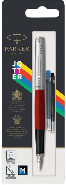 Ручка пір'яна Parker Jotter 17 Standart Red CT FP M блістер (2096872) - зображення 1