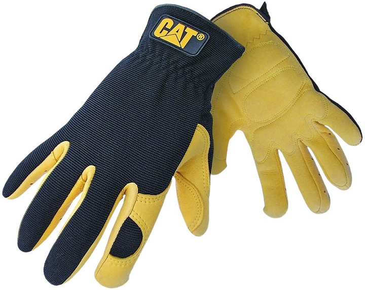 Rękawice ochronne CAT Premium z jeleniej skóry XL żółto-czarne (4895171749706) - obraz 1