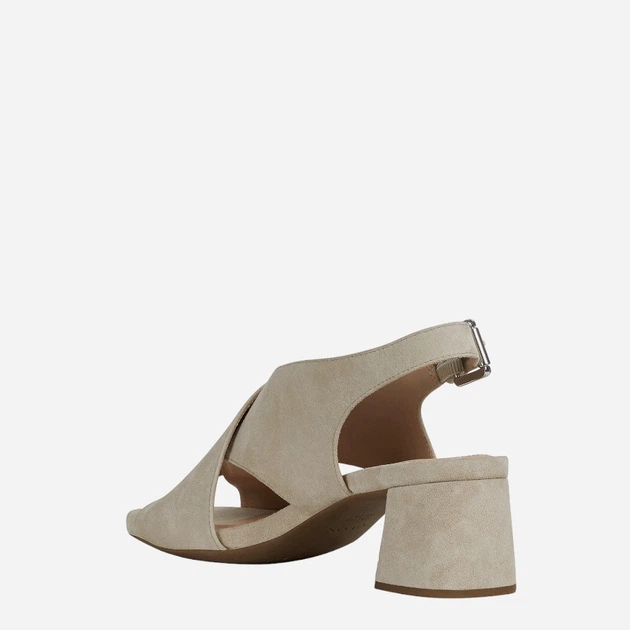 Sandały damskie na słupku Geox D02HAD00021-C6738 38 24.7 cm Jasnobeżowe (8054730488777) - obraz 3