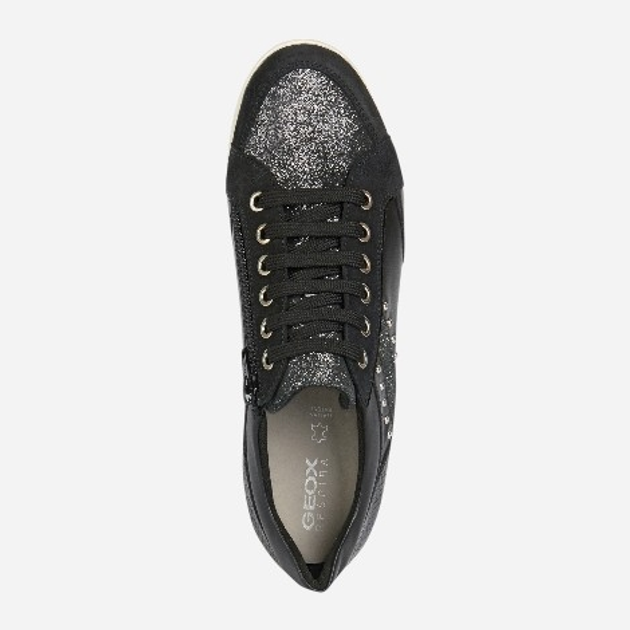 Sneakersy damskie Geox D0468H08577-C9999 39 25.4 cm Czarne (8050036010223) - obraz 4