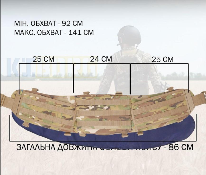 Разгрузочная Поясная Система Пояс РПС R-3 Мультикам стропа MOLLE Cordura 500d - изображение 2