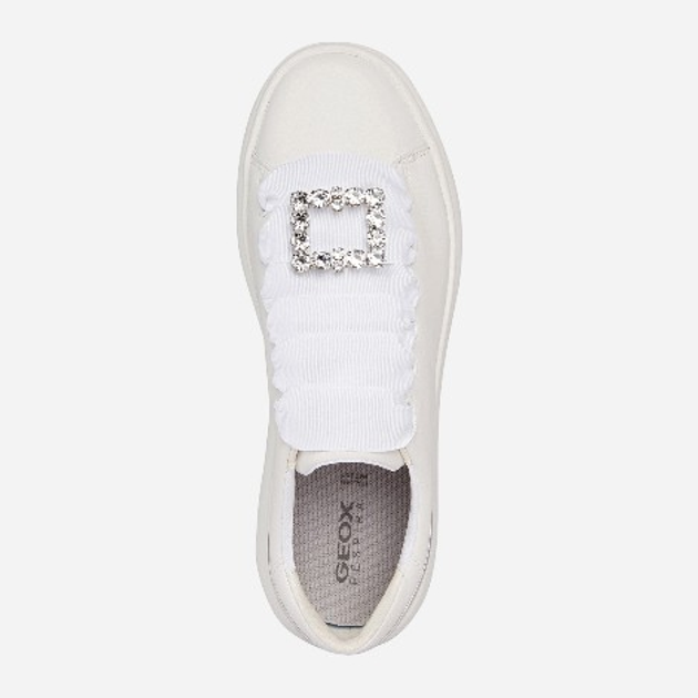Sneakersy damskie Geox D35TCA085Y2-C0007 37 24 cm Biały/Srebny (8056206114609) - obraz 4