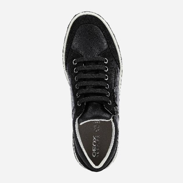 Sneakersy damskie Geox D94FFE08522-C9999 37 24 cm Czarne (8054730442618) - obraz 4