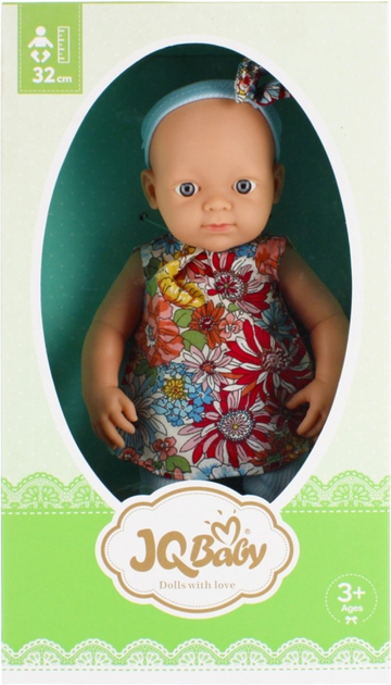 Пупс JQ Baby в сукні з квітковим візерунком 32 см (5908275186151) - зображення 1