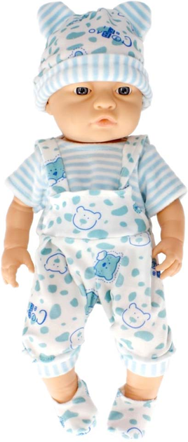 Lalka bobas JQ Baby w czapce w paski z uszami 40 cm (5908275184799) - obraz 2