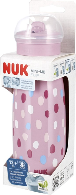 Кухоль з трубочкою Nuk Mini-Me Flip 2 в 1 Рожевий 450 мл (4008600442660) - зображення 2
