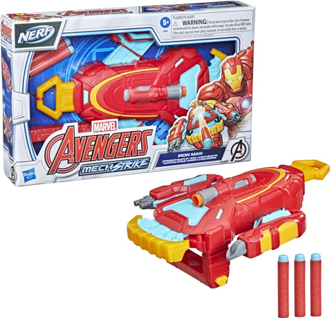 Blaster Hasbro Avengers Mech Strike Iron Man Strikeshot Gauntlet (5010993797851) - obraz 2