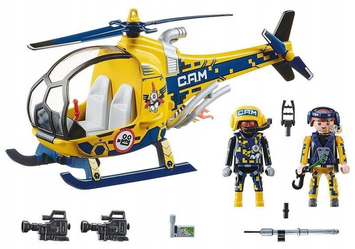Klocki Playmobil Air Stunt Show Helikopter ekipy filmowej (4008789708335) - obraz 2