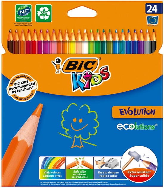 Ołówki kolorowe BIC Evolution 24 kolory (9375152) - obraz 1