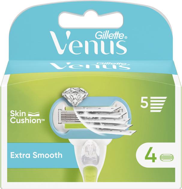 Сменные картриджи для бритья (Лезвия) женские Venus Extra Smooth ...