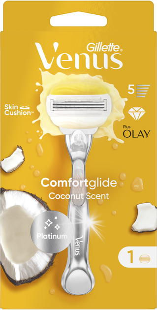 Станок для гоління жіночий (Бритва) Venus ComfortGlide Olay з кокосом з 1 змінним картриджем (7702018339877) - зображення 2
