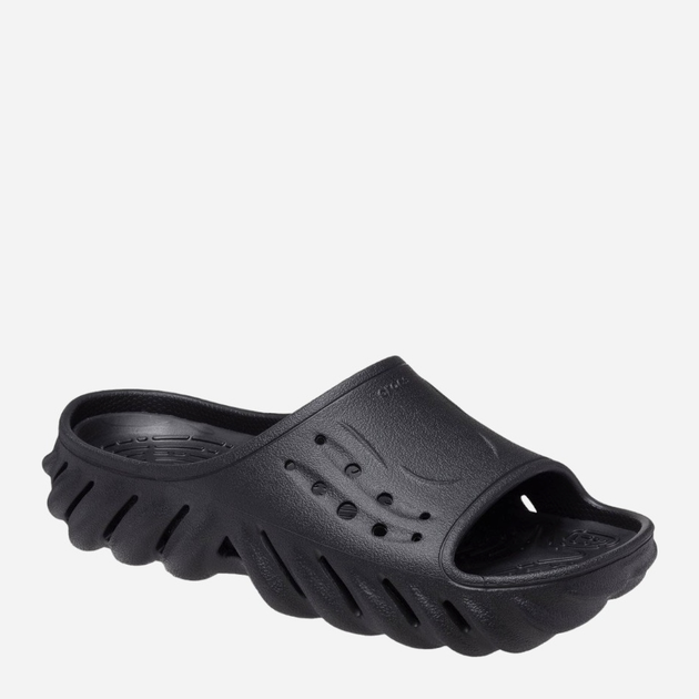 Чоловічі шльопанці для пляжу Crocs Echo Slide 208170-ELEP-001-001 46-47 (M12) 30 см Чорні (196265311705) - зображення 2