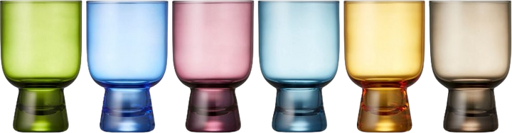 Zestaw szklanek Lyngby Glas kolorowe 300 ml 6 szt (5722000107170) - obraz 1