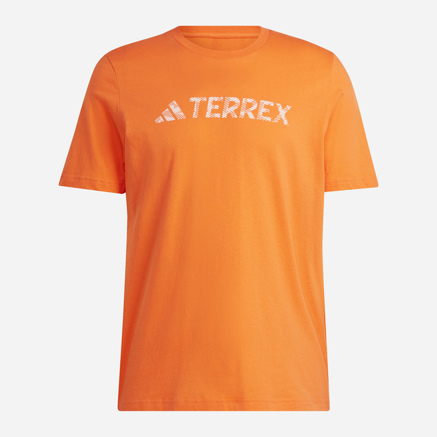 Koszulka męska bawełniana Adidas Terrex Classic Logo Tee HY1694 S Pomarańczowa (4066762149766) - obraz 1