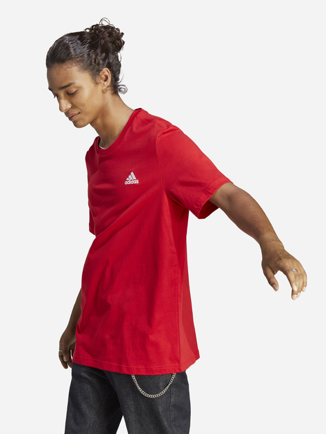 Футболка бавовняна довга чоловіча Adidas M SL SJ Tee IC9290 M Червона (4066745410036) - зображення 2