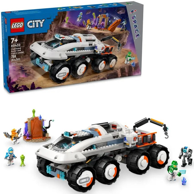 Zestaw klocków Lego City Wóz dowodzenia z żurawiem ładunkowym 758 elementów (60432) - obraz 1