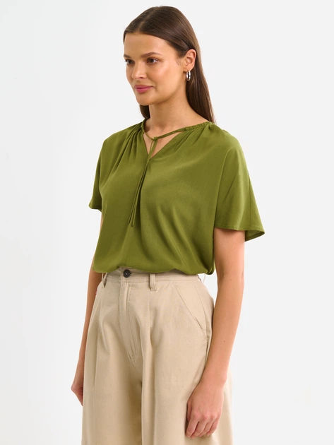 Bluzka damska z krótkim rękawem Big Star Kortini M Khaki (5900714722562) - obraz 3