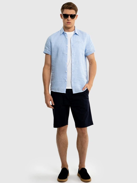 Сорочка літня чоловіча Big Star Linani XL Блакитна (5900714722951) - зображення 5