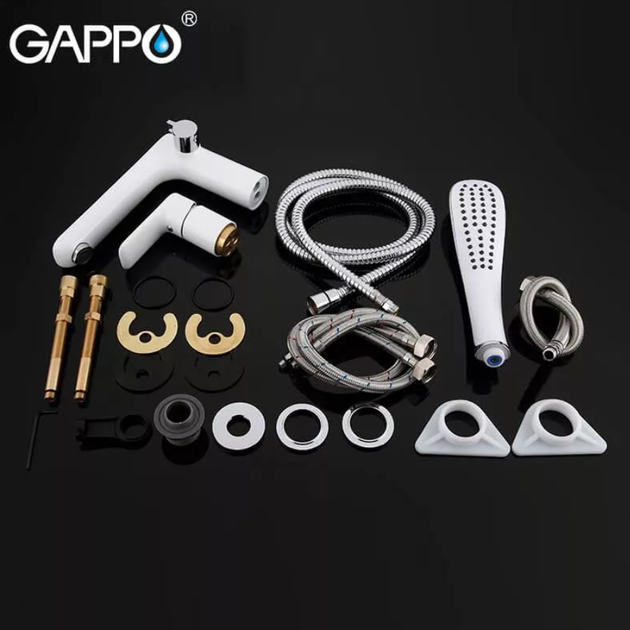 Смеситель для ванны на борт GAPPO G1148, белый/хром - изображение 6