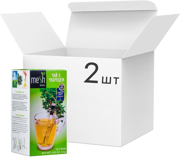Акція на Упаковка чаю з чебрецем Mesh Stick 14 г х 2 пачки по 16 шт від Rozetka