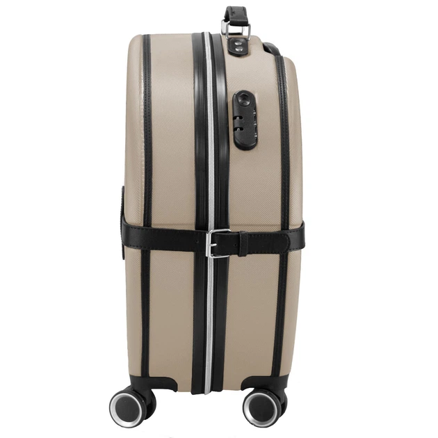 Чемодан маленький для ручной клади Semi Line 20" (S) ABS-пластик Champagne/Black (T5674-3) - изображение 6