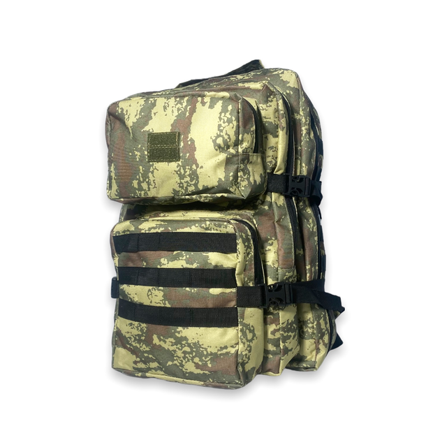 Тактичний штурмовий рюкзакT147 два відділи, дві кишені, додаткове кріплення розм 50*35*30 см камуфляж - изображение 1