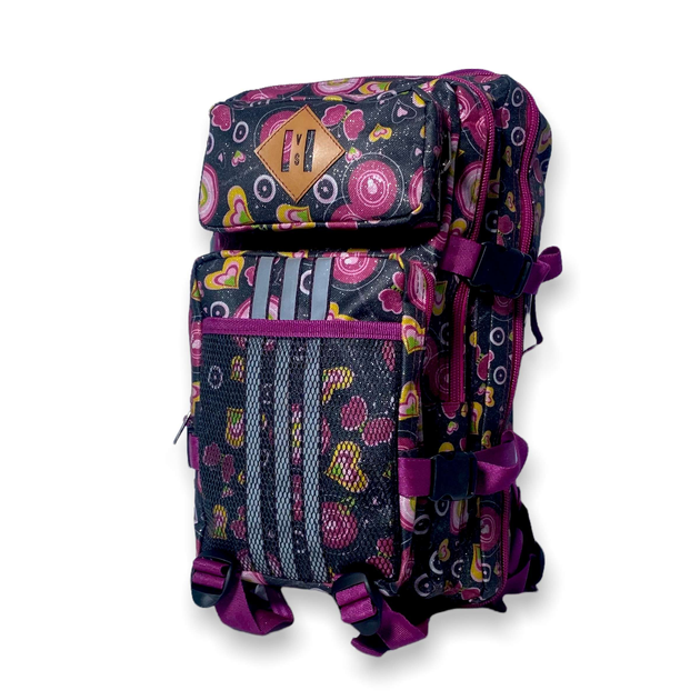 Тактичний, штурмовий рюкзак 16073 два відділи, 2 фронтальні кишені 25л, розмір 43*23*17 см фіолетовий - изображение 1