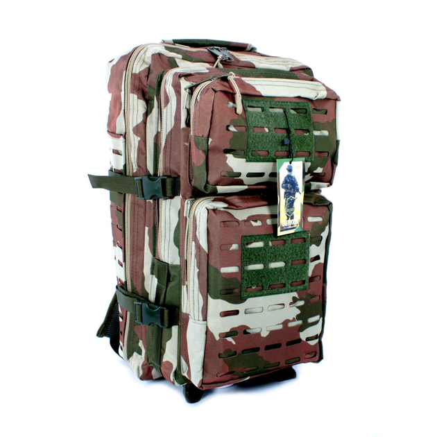 Тактичний рюкзак 18051-2 армійський два відділення фронтальні кишені 35л Розмір 50*30*23,камуфляж - изображение 2