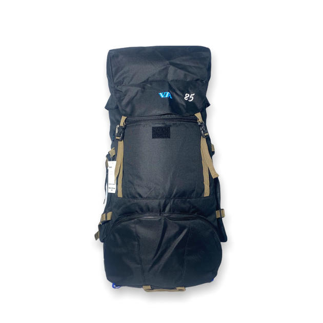 Тактичний, туристичний рюкзак T04 одне відділення фронтальні кишені, бокові кишені, розмір: 80*45*25см чорний - изображение 1