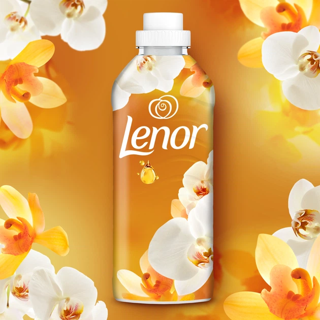 Płyn do płukania Lenor Waniliowa orchidea i złoty bursztyn 1200 ml (8006540901687/8700216724081) - obraz 3