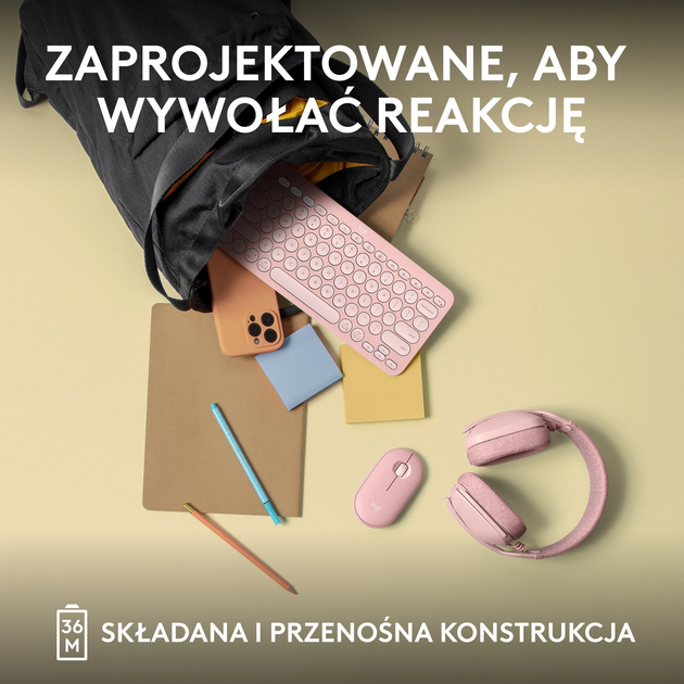 Клавіатура бездротова Logitech Pebble Keys 2 K380s Bluetooth Rose (920-011853) - зображення 5